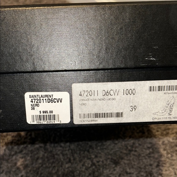 Saint Laurent Black Heels with Pointed Toe and Stiletto Heel - Picture 6 of 6